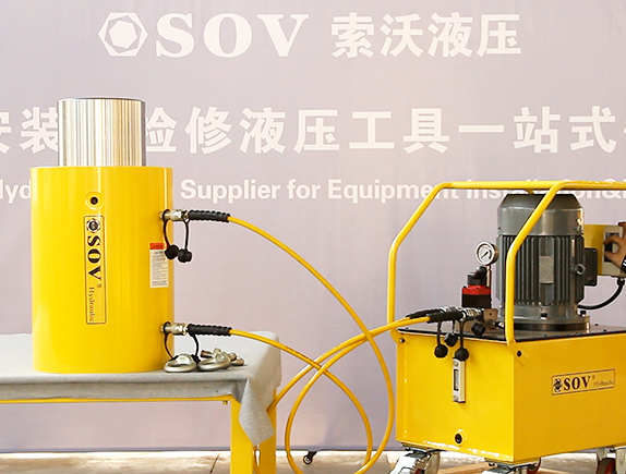 腾博TENGBO9885液压sov电动泵+500吨液压千斤顶顶升