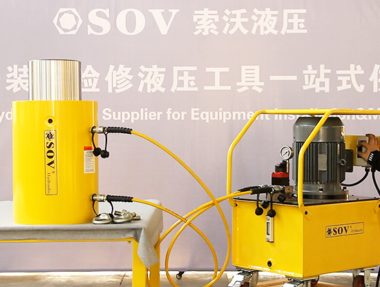 腾博TENGBO9885液压sov电动泵+500吨液压千斤顶顶升